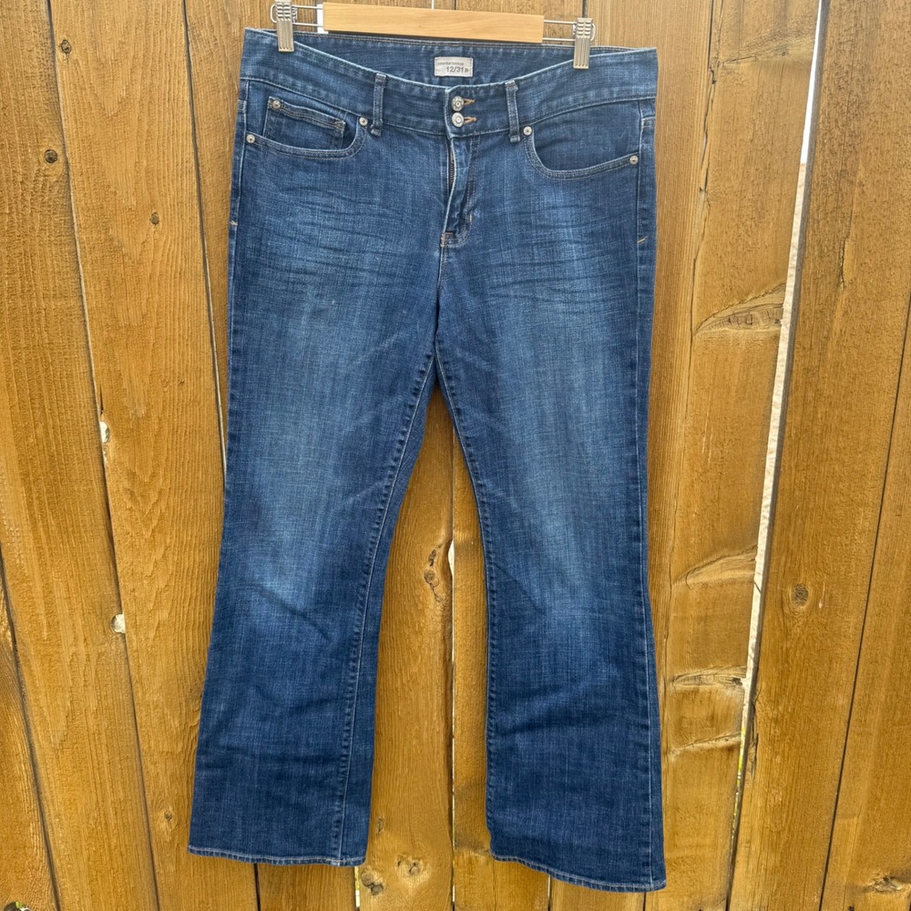 Gap 1969 Essential Bootcut Jeans Womens 12/31R Medium Wash Blue Stretch Denim